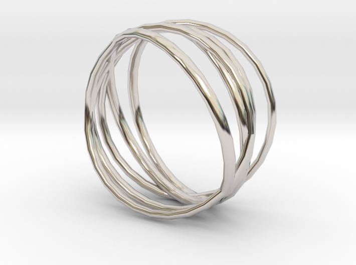 Ring 'Interconnected' / size 5 3d printed