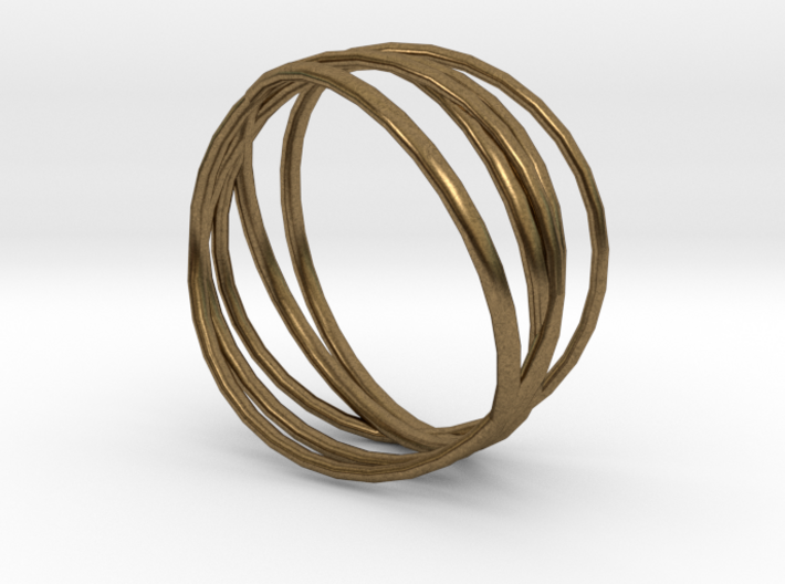 Ring 'Interconnected' / size 7 3d printed 