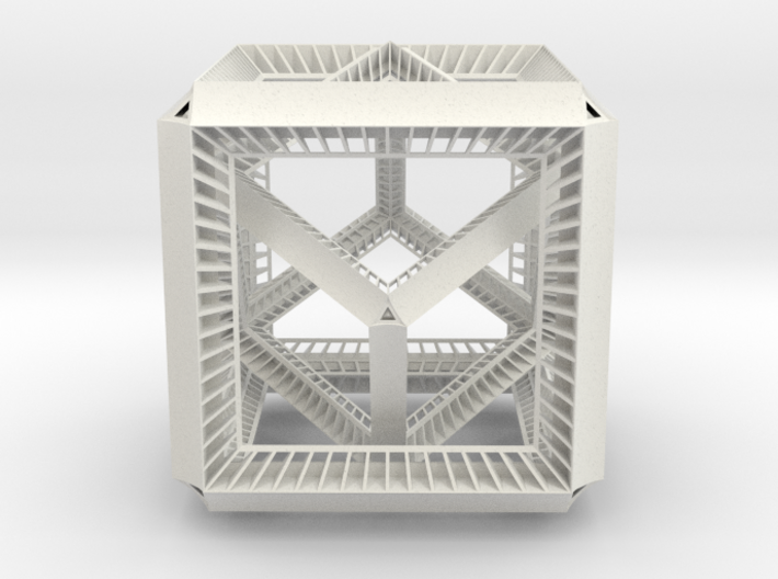 Cube hypercube geometry  3d printed 