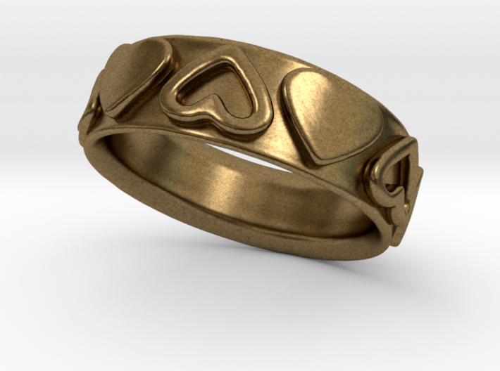 Heart Wrapped Ring - Size US 7 3d printed