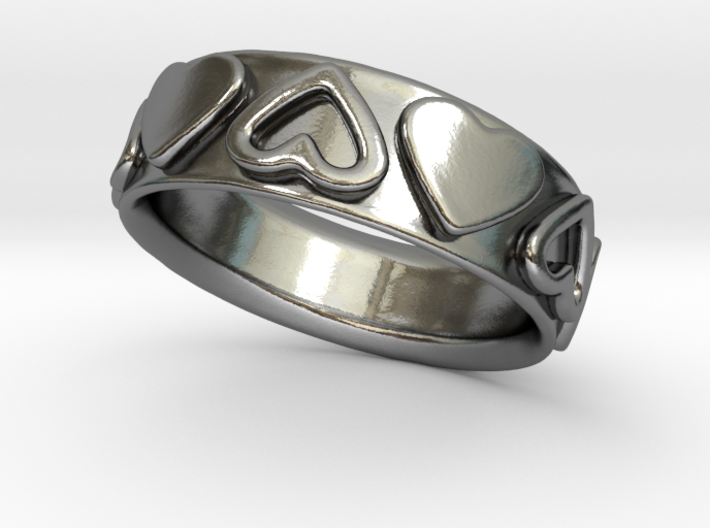 Heart Wrapped Ring - Size US 7 3d printed