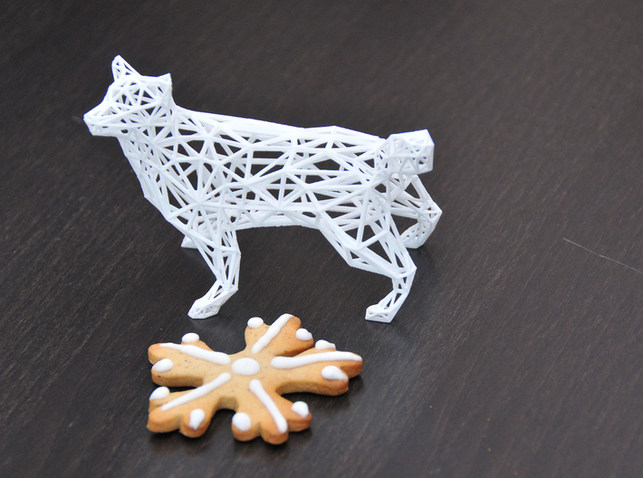 Low Poly Wireframe Husky [8cm Tall] 3d printed 