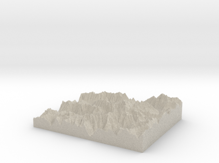 Model of White Glacier 3d printed
