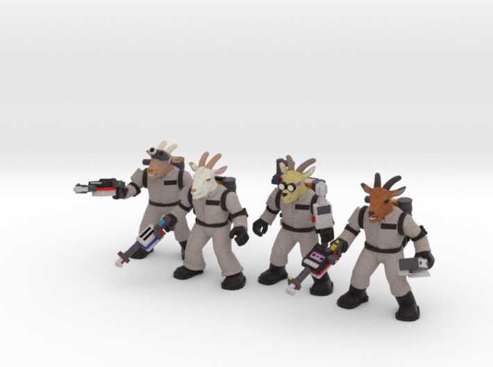 Ghoatbusters, Set of All Four (Sandstone) 3d printed