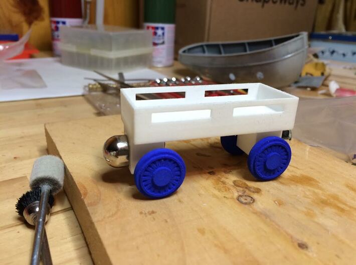 Flatbed wheels and axles compatible with Thomas t 3d printed