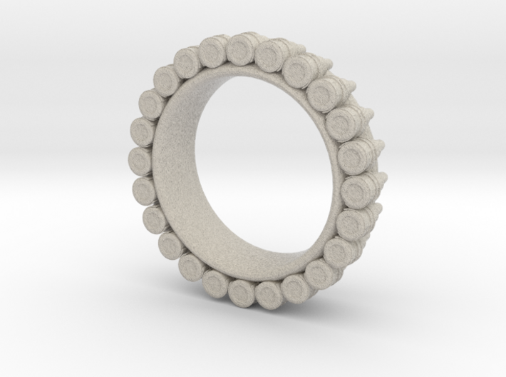 Bullet ring(size is = USA 5) 3d printed