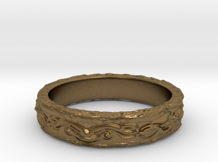 Ring of the earth(size = USA 6.5) 3d printed