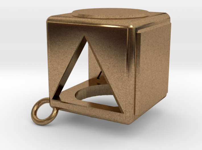 Shape Sorter Box Cube Pendant Keyring 3d printed