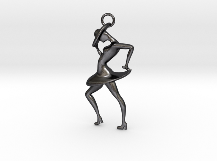 'let's dance' female pendant 3d printed