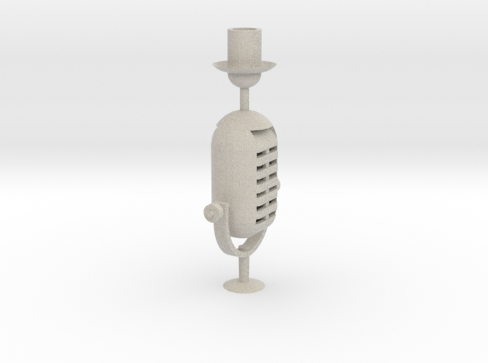 Microphone candlestick for table candle: Ø21 mm 3d printed