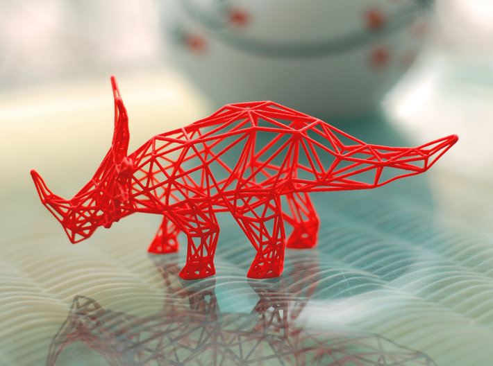 Styracosaurus Wireframe 3d printed 