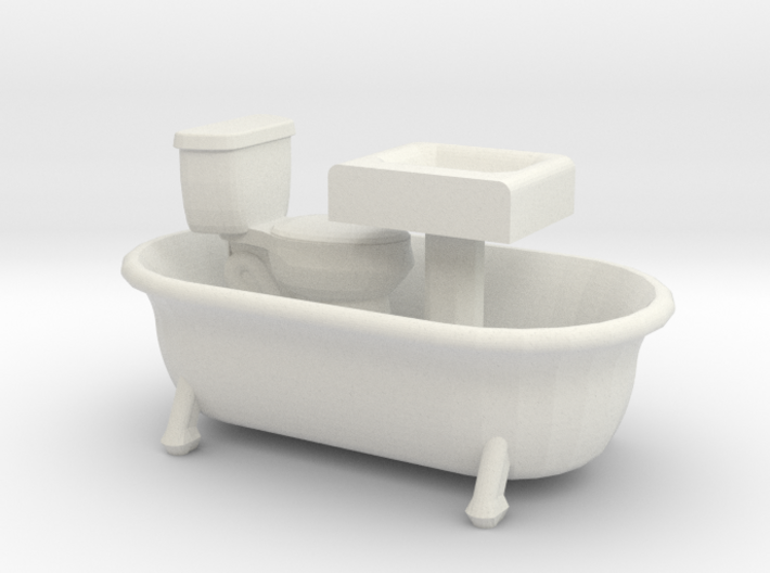 O Scale Bath Fixtures 3d printed