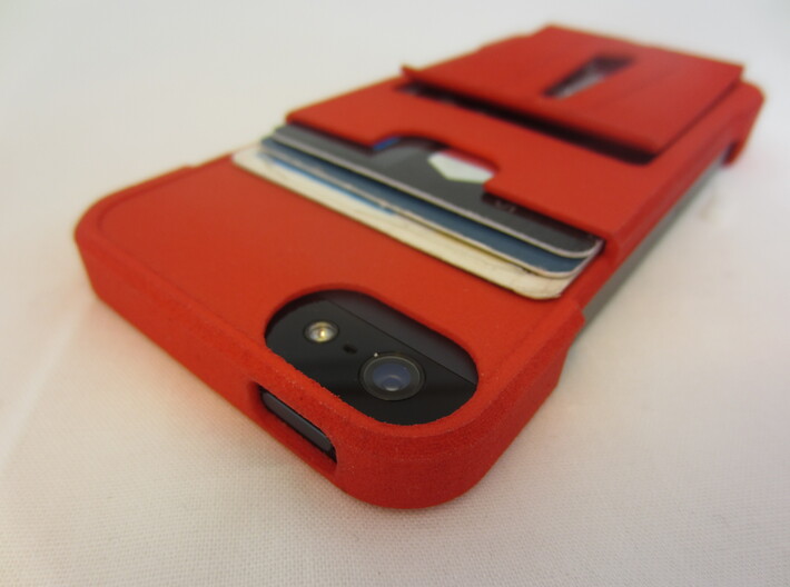 all-in-one Tank iphone 5 wallet case w/ money clip 3d printed 