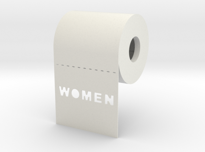 DRAW contest - sign WOMEN unrolls in front 3d printed