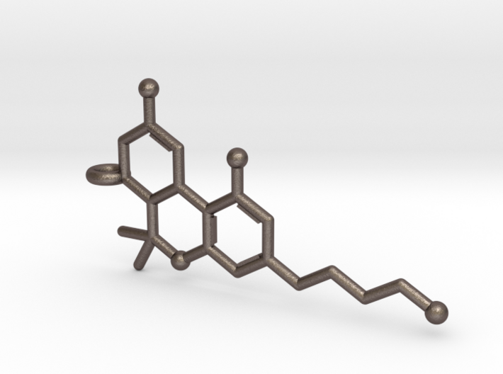 THC Tetrahydrocannabinol Keychain 3d printed 