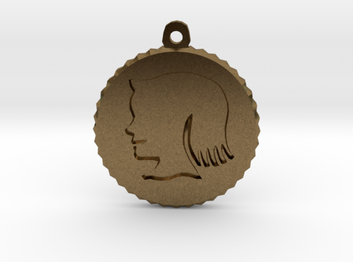 Vintage Girl Silhouette Charm 3d printed