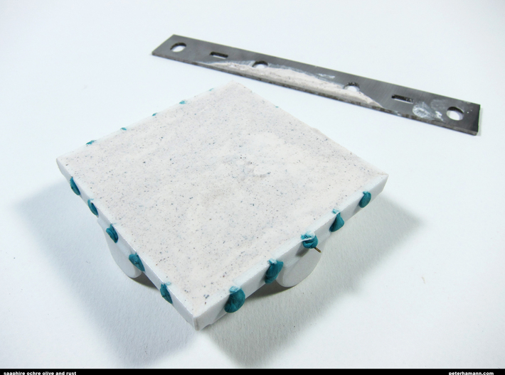 Rebar re-enforced concrete slab mold 3d printed Scrape the back