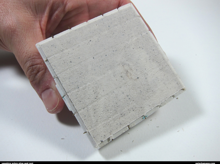 Rebar re-enforced concrete slab mold 3d printed Squeeze the tabs to pop it out