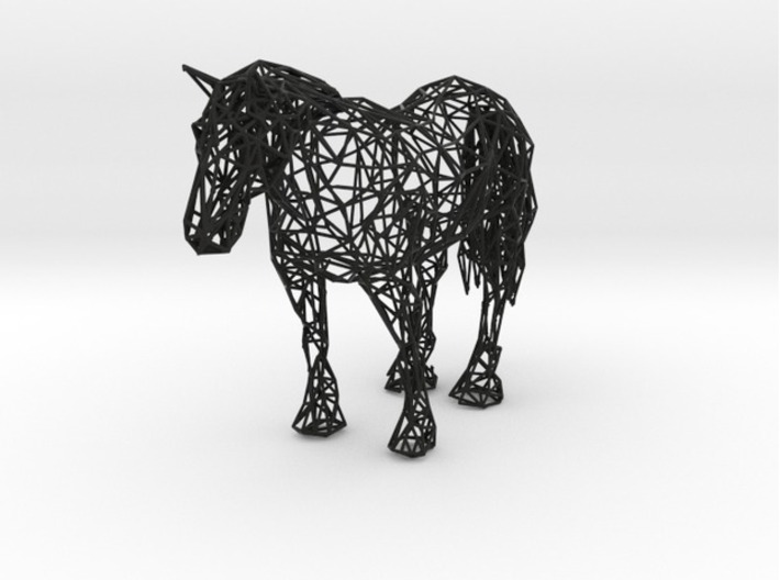 Wireframe Horse 3d printed