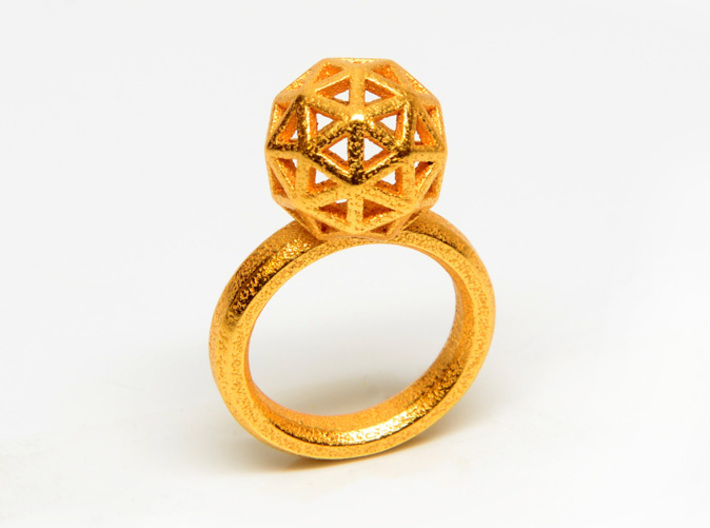 Geodesic Dome Ring size 6 3d printed