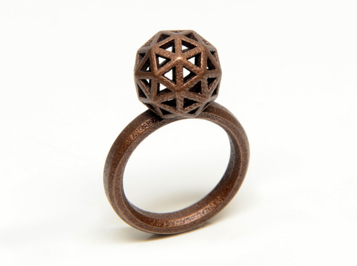 Geodesic Dome Ring size 7 3d printed