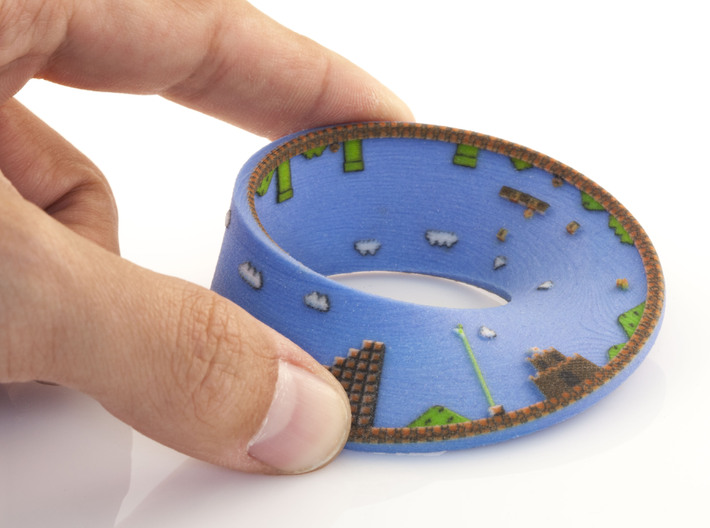 Super Mario Mobius Strip Small (2.8 inches) 3d printed 