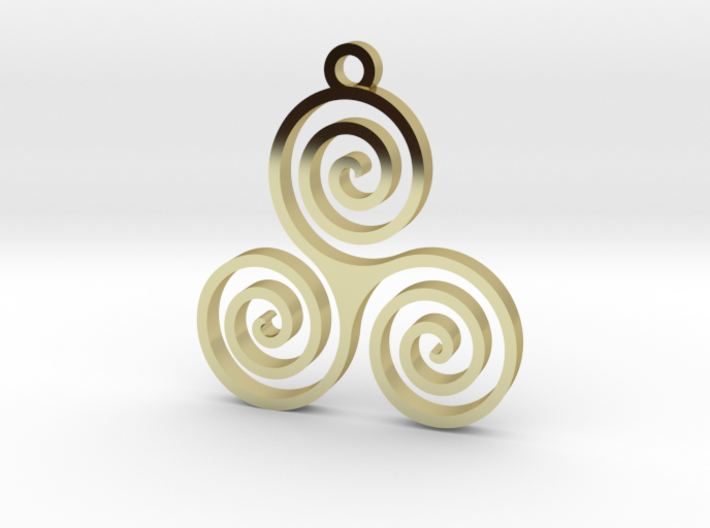 Triple Spiral (Triskele) - Sacred Geometry 3d printed