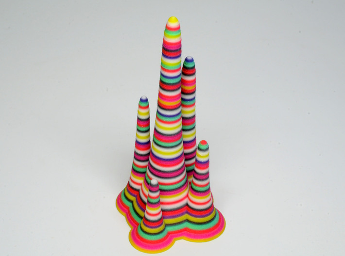 Rainbow Stalagmite - imaginary rock collection 3d printed