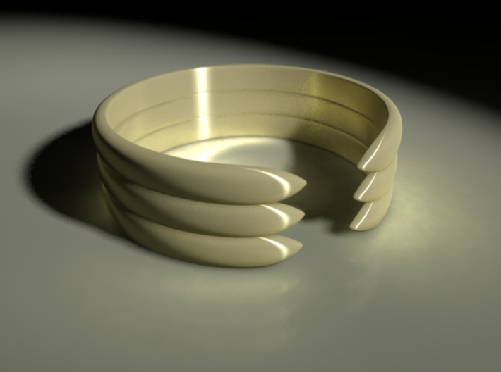Open Banded Ring 3d printed