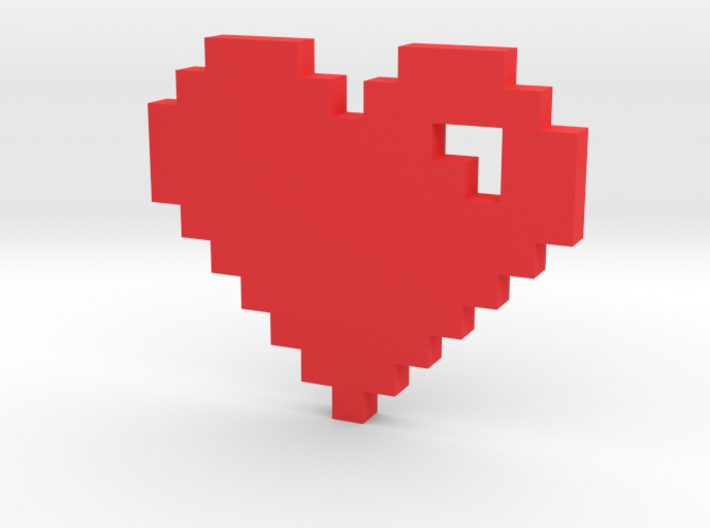 8 Bit Heart (Pixel Heart) 3d printed