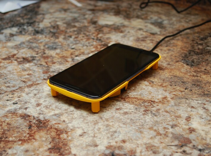 Motorola Nexus 6 - Wireless Qi Charge Cradle 3d printed 
