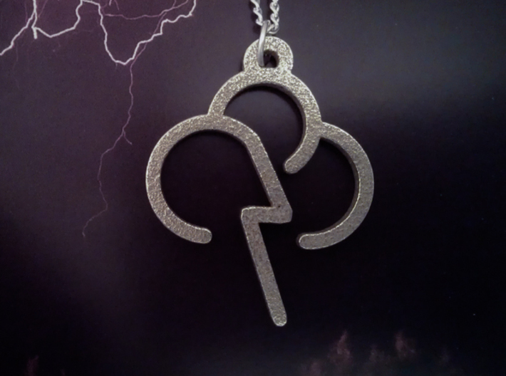 Stormy Cloud - Weather Symbol Pendant 3d printed