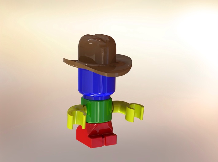 Assem1 - Cowboy Hat-1 3d printed The hat on the prototype figure
