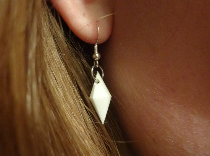Plumbob earrings 3d printed 