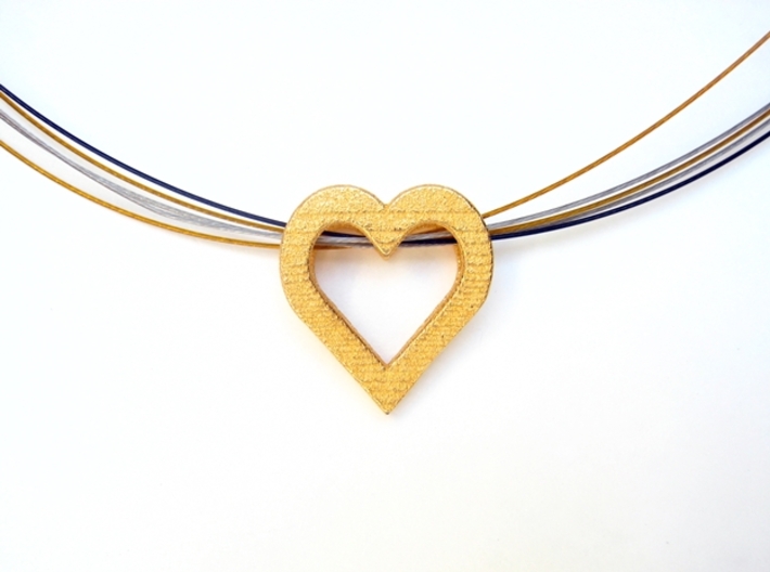 Heart of Gold Pendant 3d printed Heart of Gold
