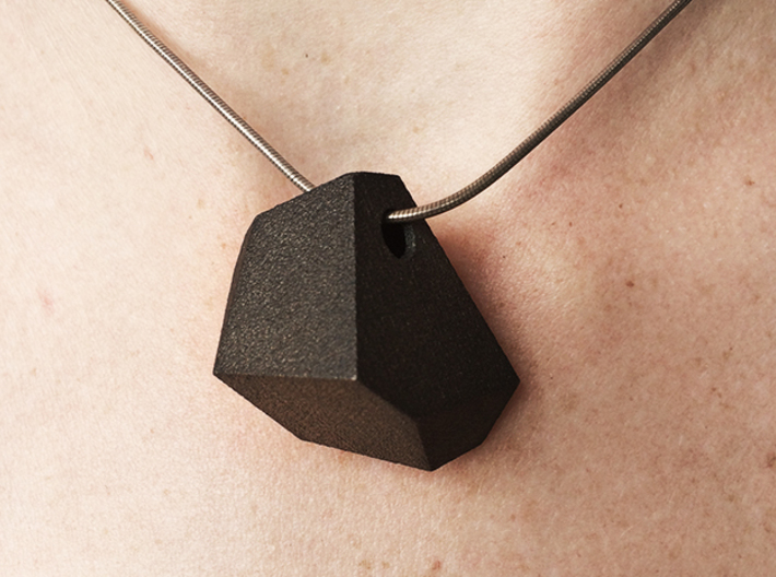 Faceted Rock Pendant 3d printed 
