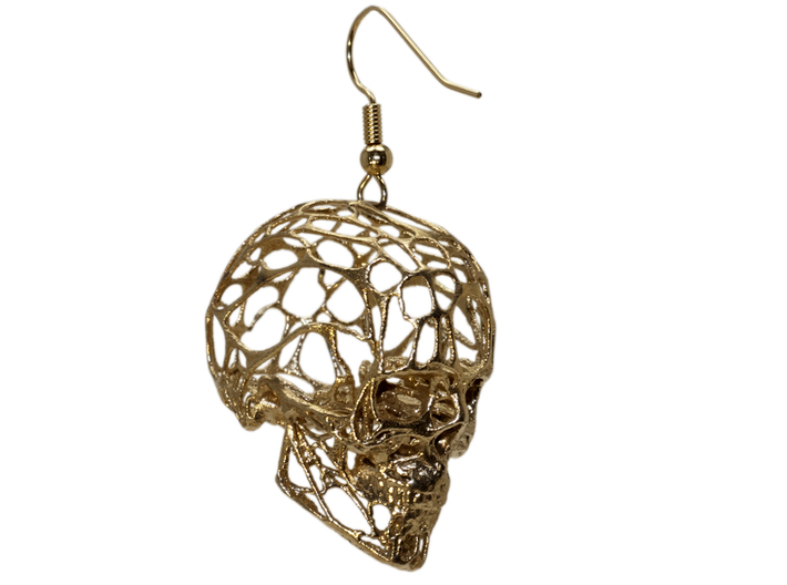 Human skull filagree  pendant or earring 3d printed 