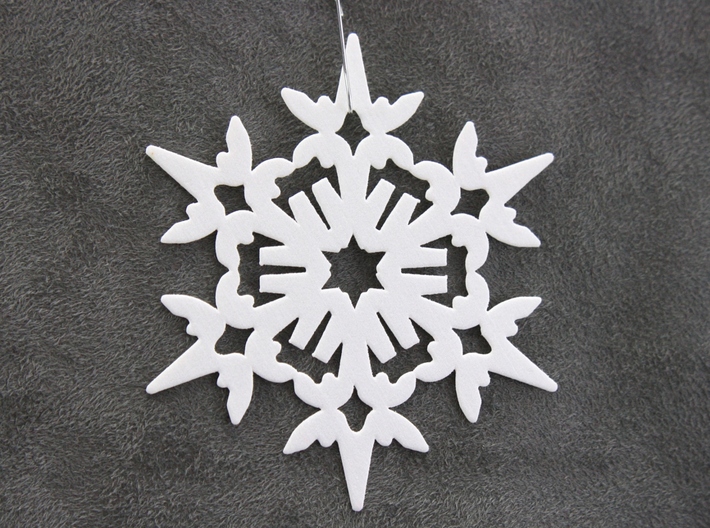 Wings Snowflake - Flat 3d printed