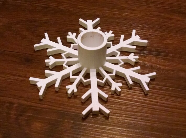 SnowFlake Candle Holder 3d printed
