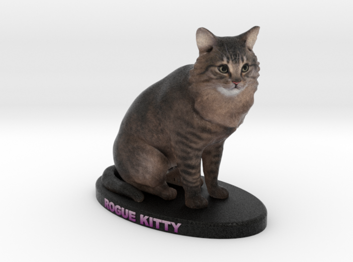 Custom Cat Figurine - Rogue Kitty 3d printed
