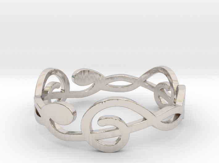Size 9 G-Clef Ring A 3d printed
