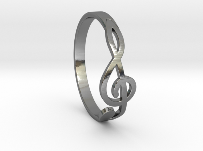 Size 6 G-Clef Ring 3d printed