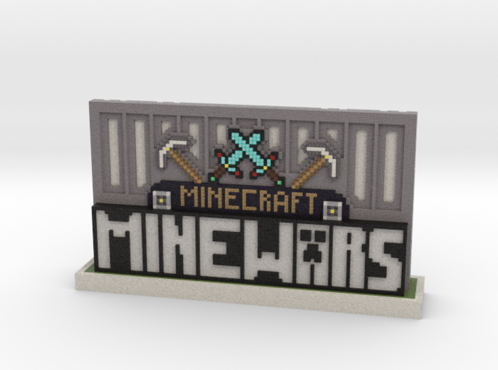 MineWars Logo Desktop Trinket 3d printed