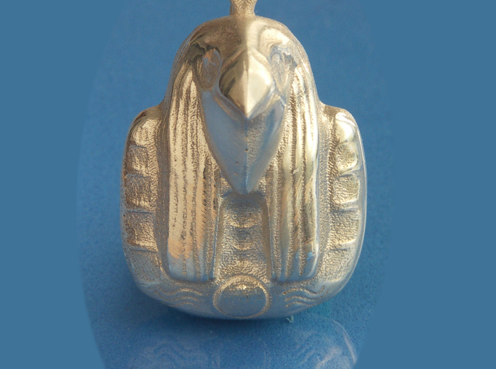 Egyptian God Ra Pendant 3d printed Raw Silver