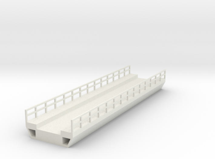 N Modern Concrete Bridge Deck Single Track 140mm 3d printed