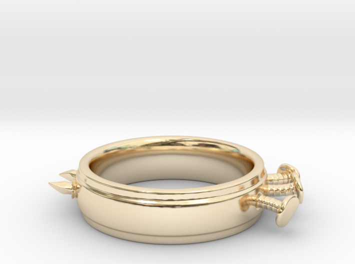 Nailed Wedding Ring - Size 4 3d printed