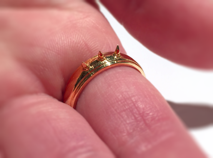 Nailed Wedding Ring - Size 7 3d printed 
