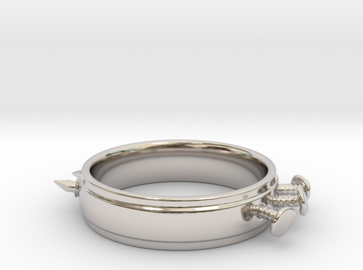 Nailed Wedding Ring - Size 9 3d printed
