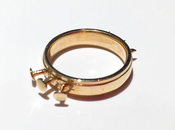 Nailed Wedding Ring - Size 10 3d printed 