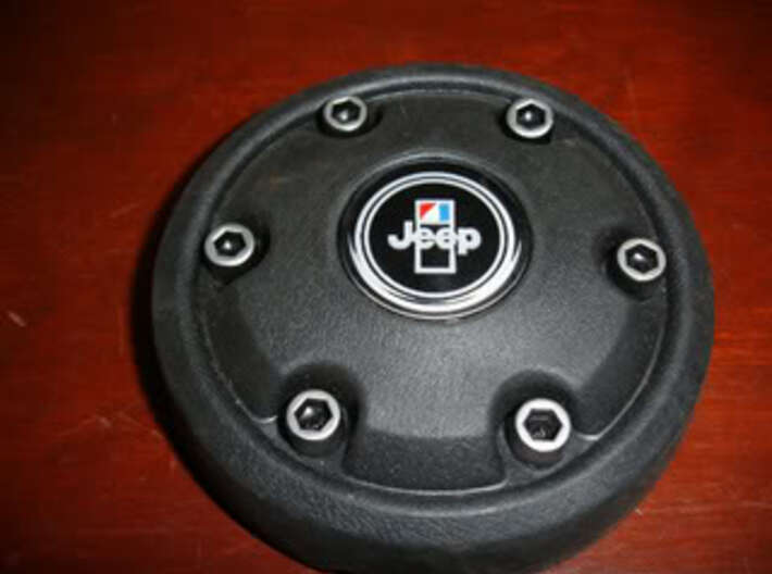Jeep CJ Horn Button Hex Heads 3d printed Horn Button Cover